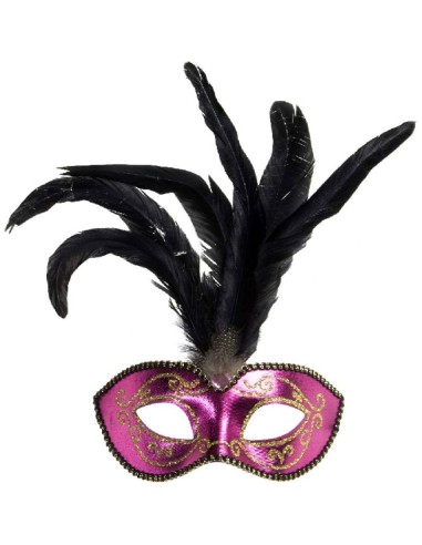 Masque carnaval avec plumes