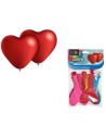 10 ballons forme coeur assortis