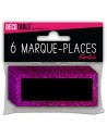 6 marques places paillettes