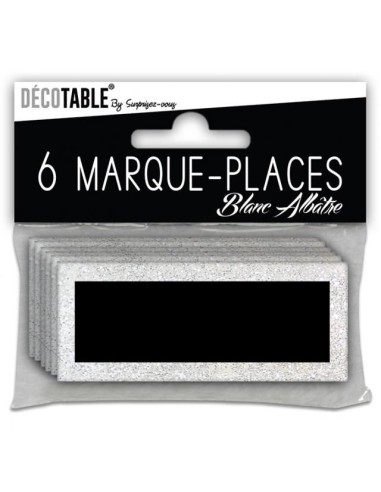 6 marques places paillettes avec stylo