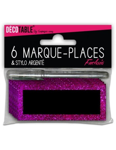 6 marques places paillettes avec stylo