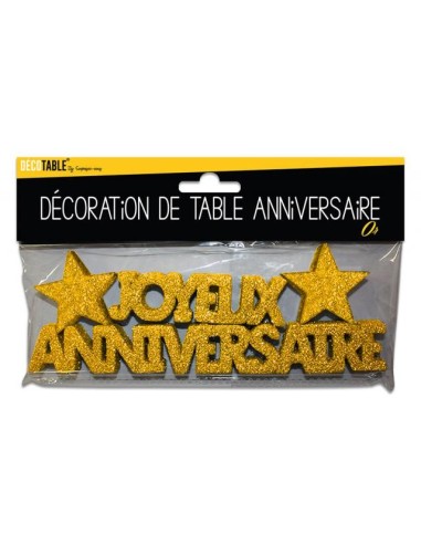 Décoration de table Joyeux Anniversaire