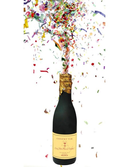 Bouteille champagne à confettis