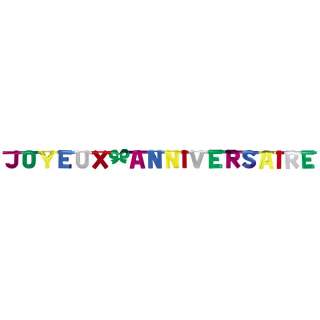 Guirlande lettres géantes "Joyeux anniversaire"