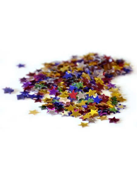 Sachet de confettis étoile métal multi