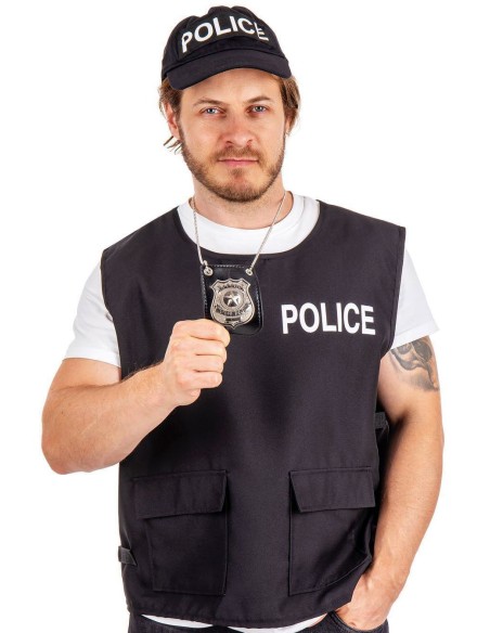 Collier badge policier