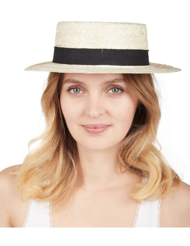 Chapeau canotier paille