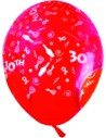 Sachet de 10 ballons chiffre 30