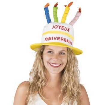 Chapeau gâteau Joyeux Anniversaire