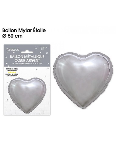 Ballon métallique coeur