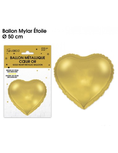 Ballon métallique coeur