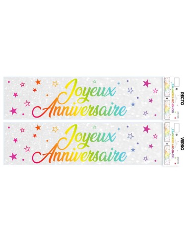 Bannière Joyeux Anniversaire métallique