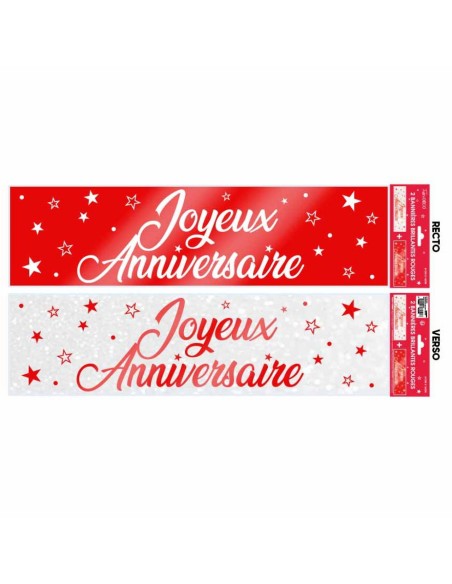 Bannière Joyeux Anniversaire métallique