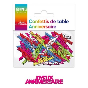 Confettis de table joyeux anniversaire