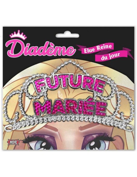 Diadème Miss future mariée fuchsia