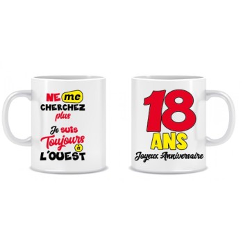 Mug anniversaire 18 ans