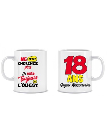 Mug anniversaire 18 ans