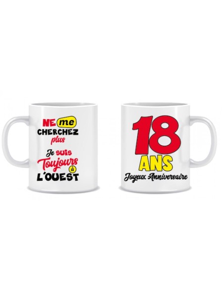 Mug anniversaire 18 ans