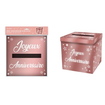 Urne anniversaire rose gold