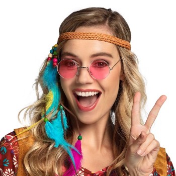 Lunettes hippie rose