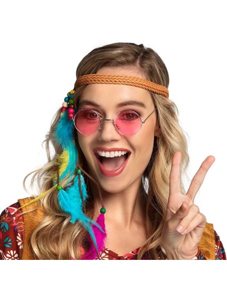 Lunettes hippie rose