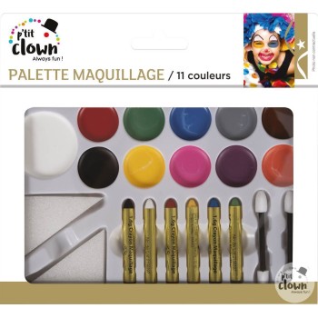 Palette maquillage fard gras 11 couleurs