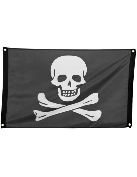 Drapeau pirate noir tête de mort