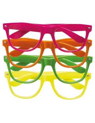 4 lunettes fluo assorties