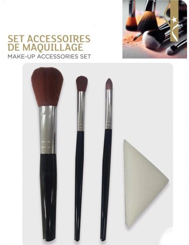 Set accessoires maquillage pinceaux éponge