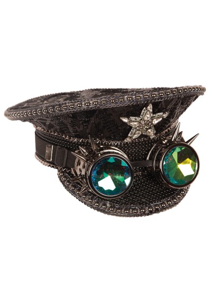 Casquette steampunk noire