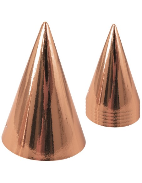 6 chapeaux pointus rose gold