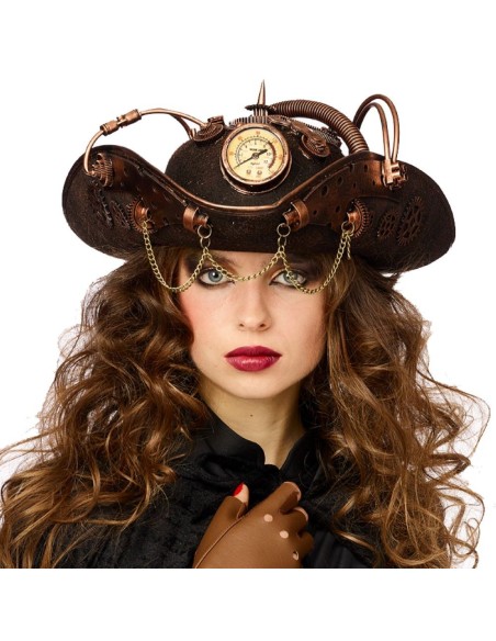 Chapeau tricorne steampunk