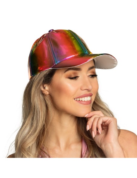 Casquette holo arc-en-ciel réglable