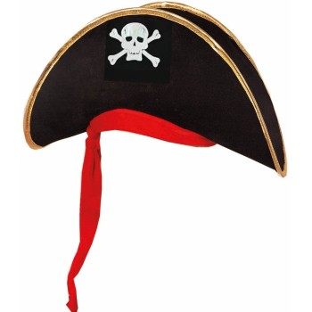 Chapeau pirate avec bandeau rouge