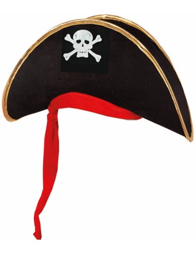 Chapeau pirate avec bandeau rouge