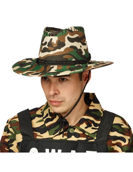 Chapeau cow-boy camouflage militaire