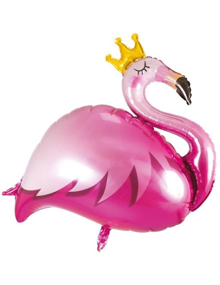 Ballon flamant rose aluminium