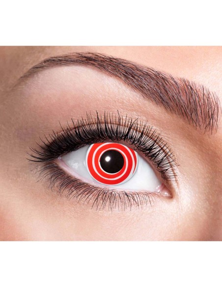 Lentilles spirales rouge poupée Saw