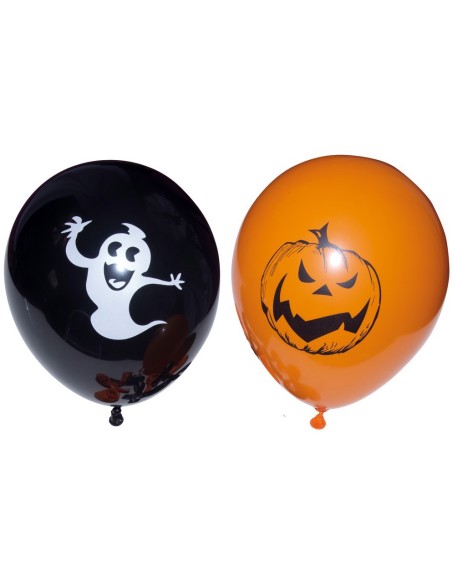 10 ballons Halloween avec motifs