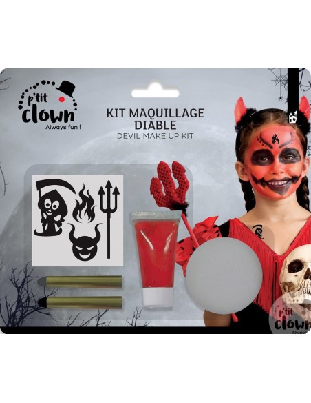 Kit maquillage diablesse avec stickers