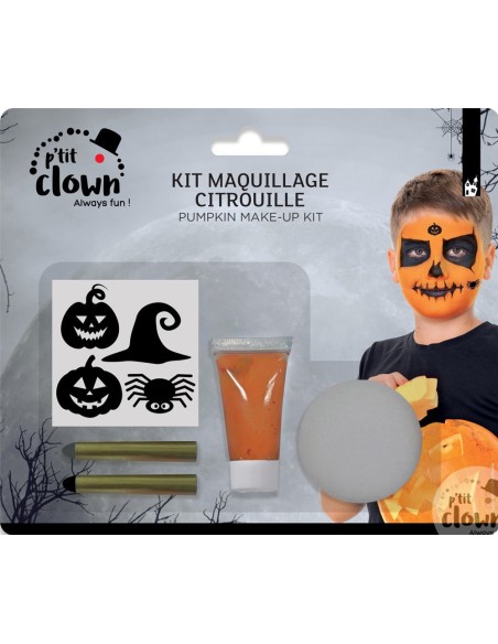 Kit maquillage citrouille avec stickers