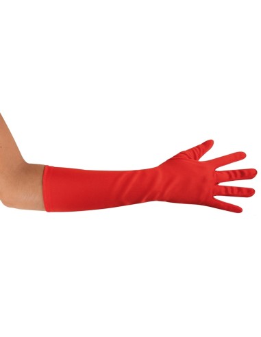 Gants longs rouges