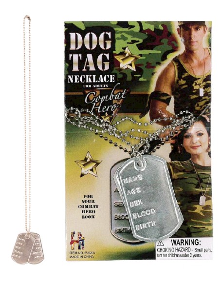 Collier militaire dog tag