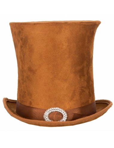 Chapeau haut de forme marron