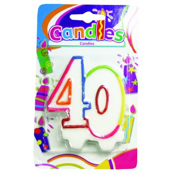 Bougie anniversaire chiffre "40"