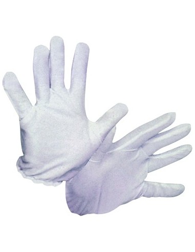 Gants polyester adulte blanc