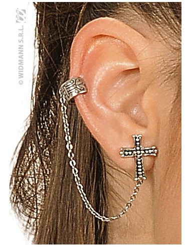 Boucles d'oreilles croix gothique