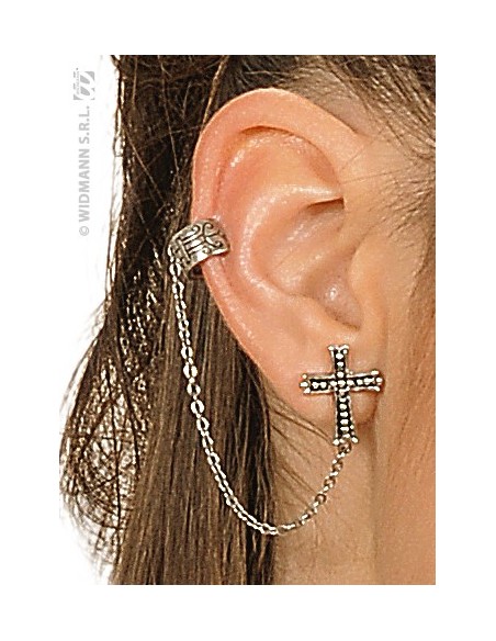 Boucles d'oreilles croix gothique