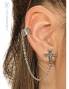 Boucles d'oreilles croix gothique