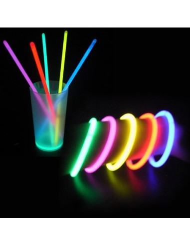 Tube de 100 bracelets fluo